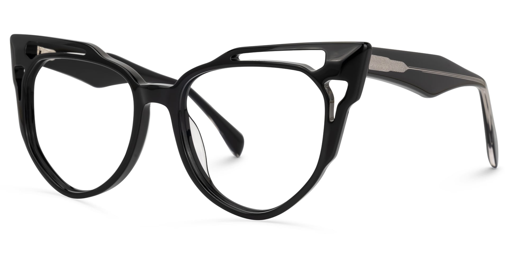 Adiari Cateye Black Glasses | Zeelool Glasses1