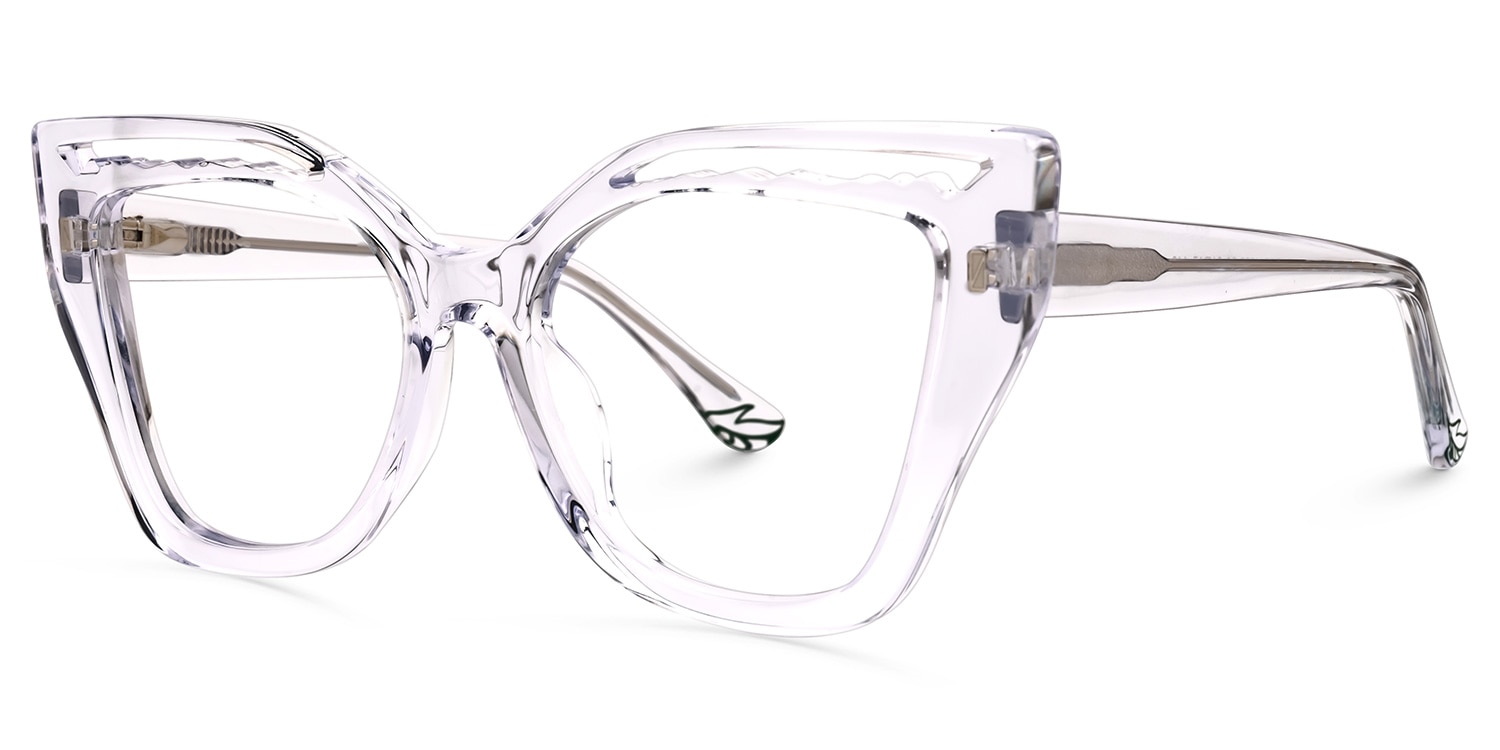 Mikaela Cateye Crystal Glasses | Zeelool Glasses