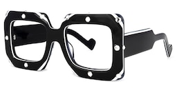 Yuri Square Black Glasses1