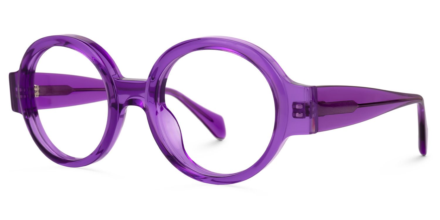 Dorrejo Round Purple Glasses | Zeelool Glasses1