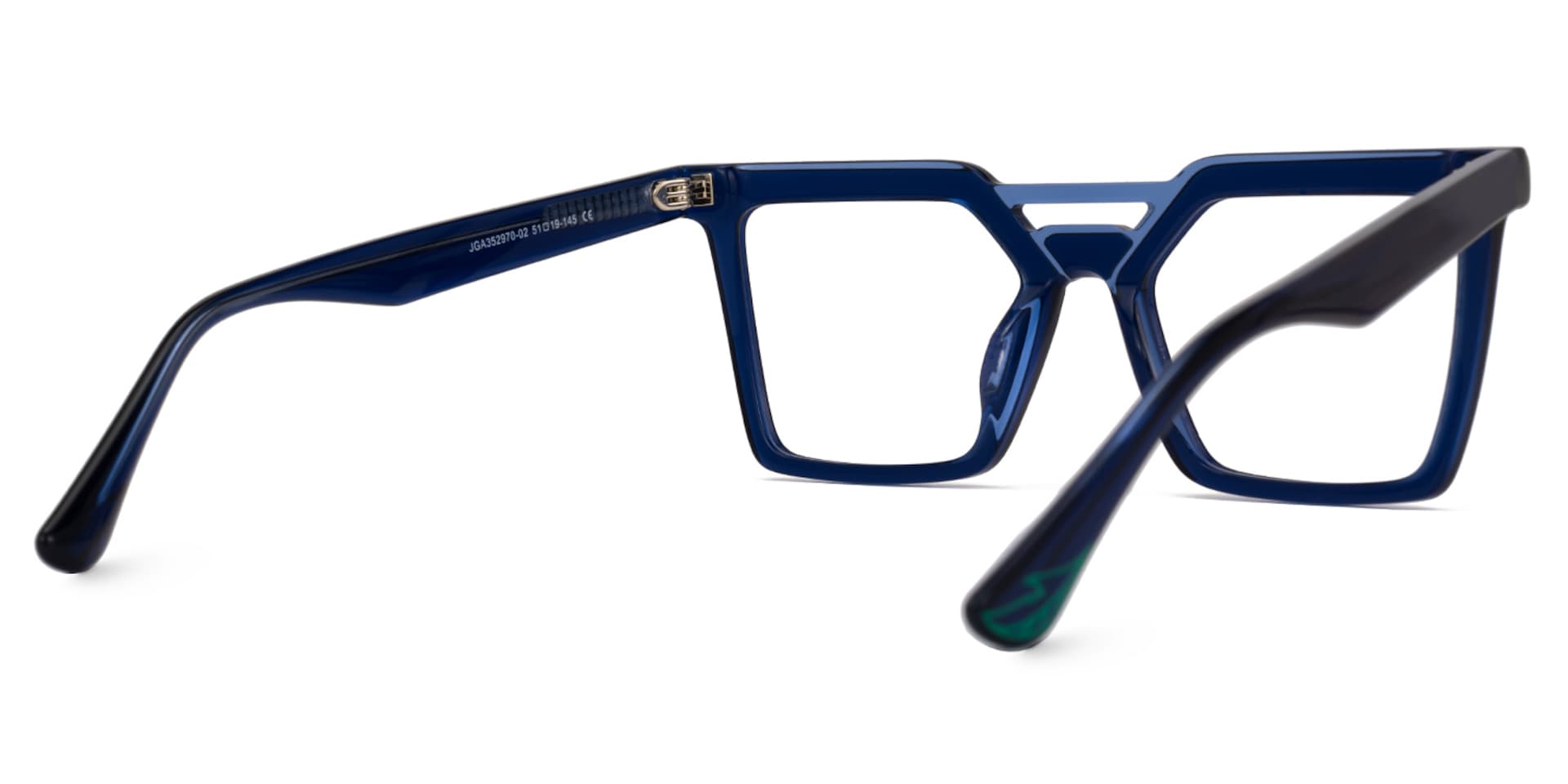 Demar Square Blue Glasses | Zeelool Glasses3
