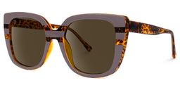 Brenda Square Mauve Sunglasses1