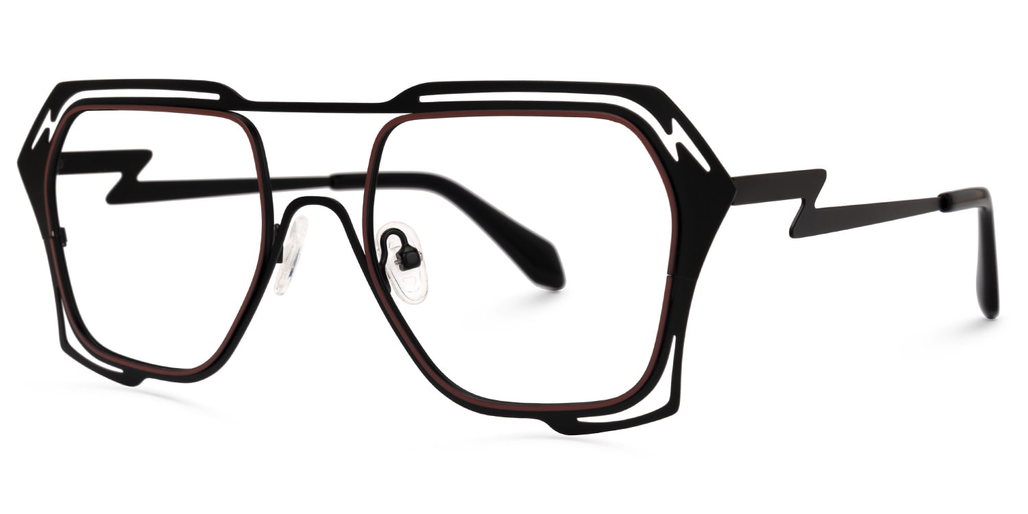 ☆DeuxiemeClasse☆新品未使用gracefullyallin one Shiine Geometric Black Glasses | Zeelool Glasses