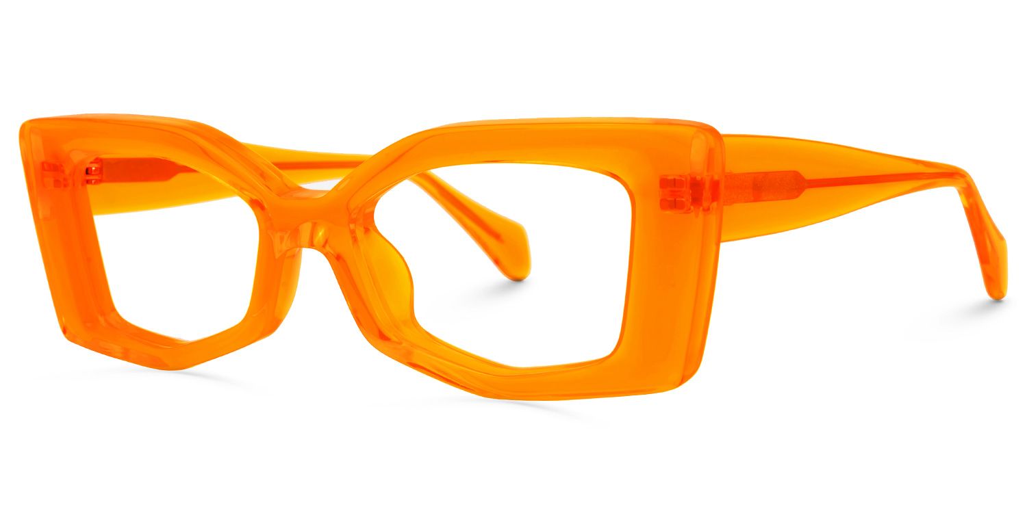 Denitra Cateye Orange Glasses | Zeelool Glasses