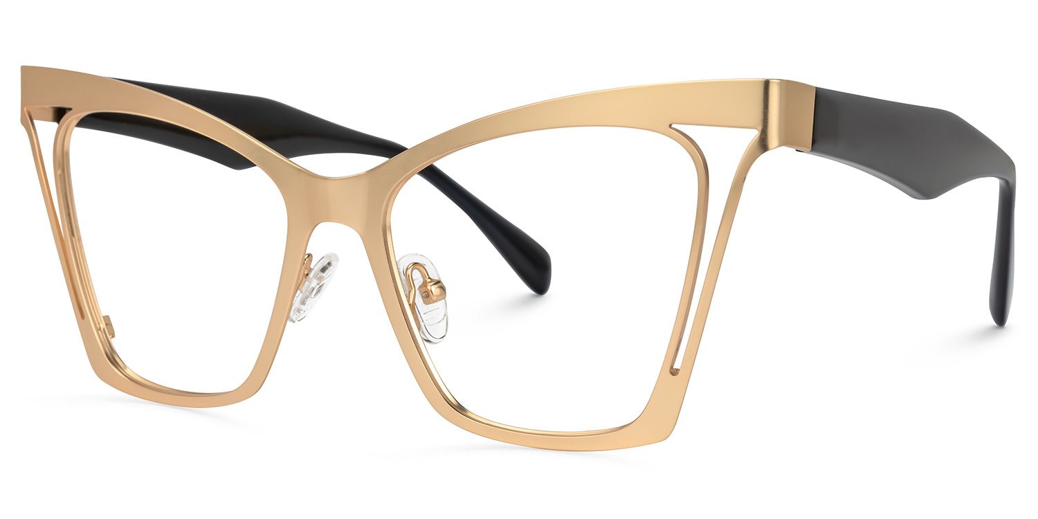 Adarsh Cateye Gold Glasses | Zeelool Glasses1