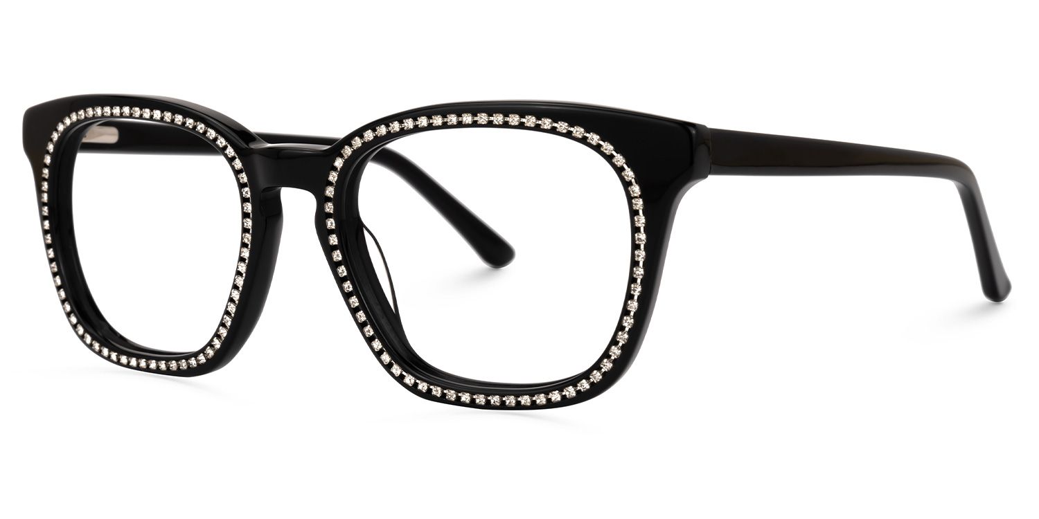 Ziva Square Black Glasses | Zeelool Glasses1