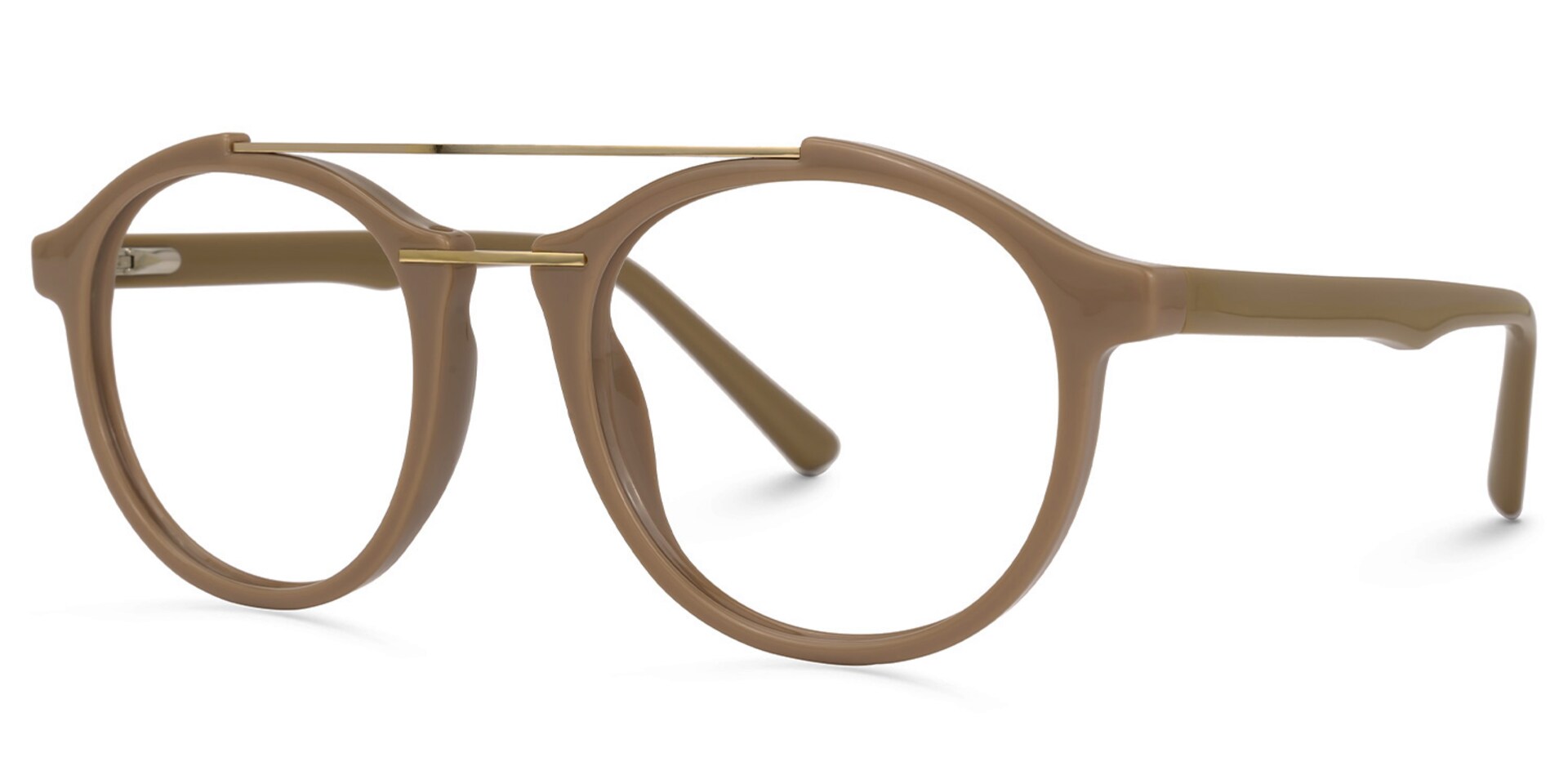 Lee Round Brown Glasses | Zeelool Glasses1