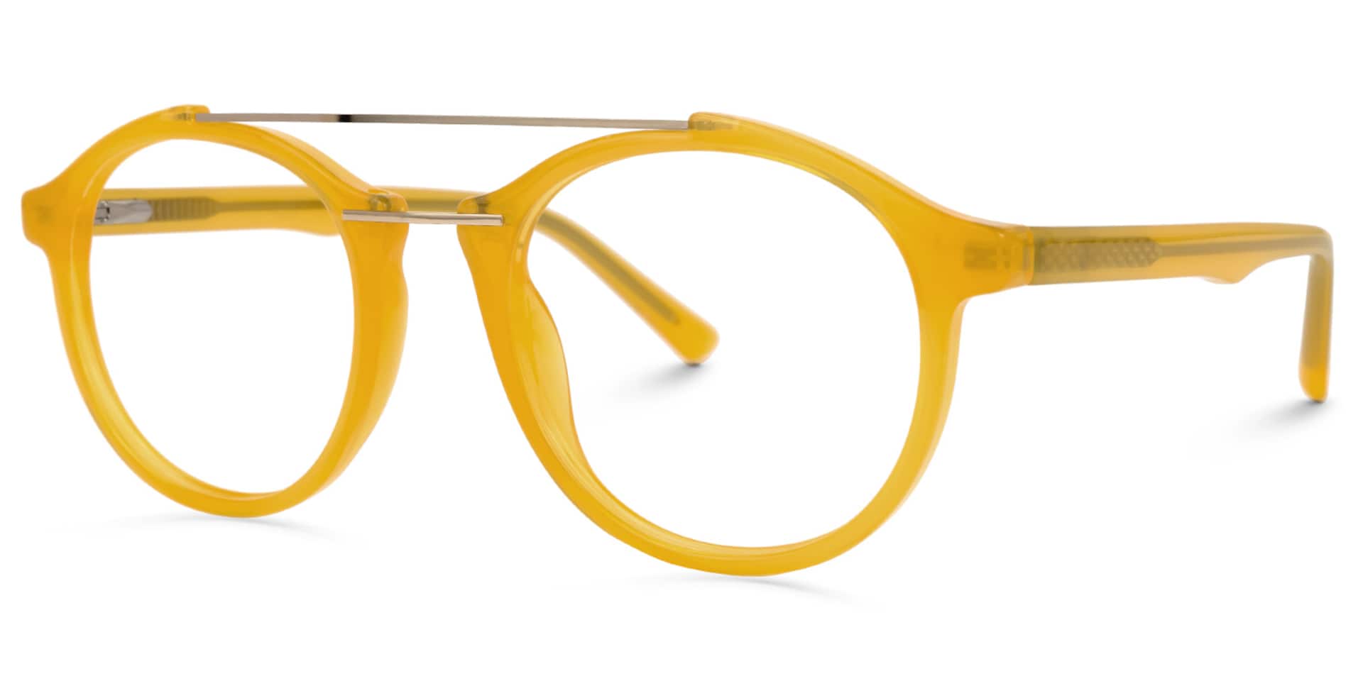 Lee Round Yellow Glasses | Zeelool Glasses1