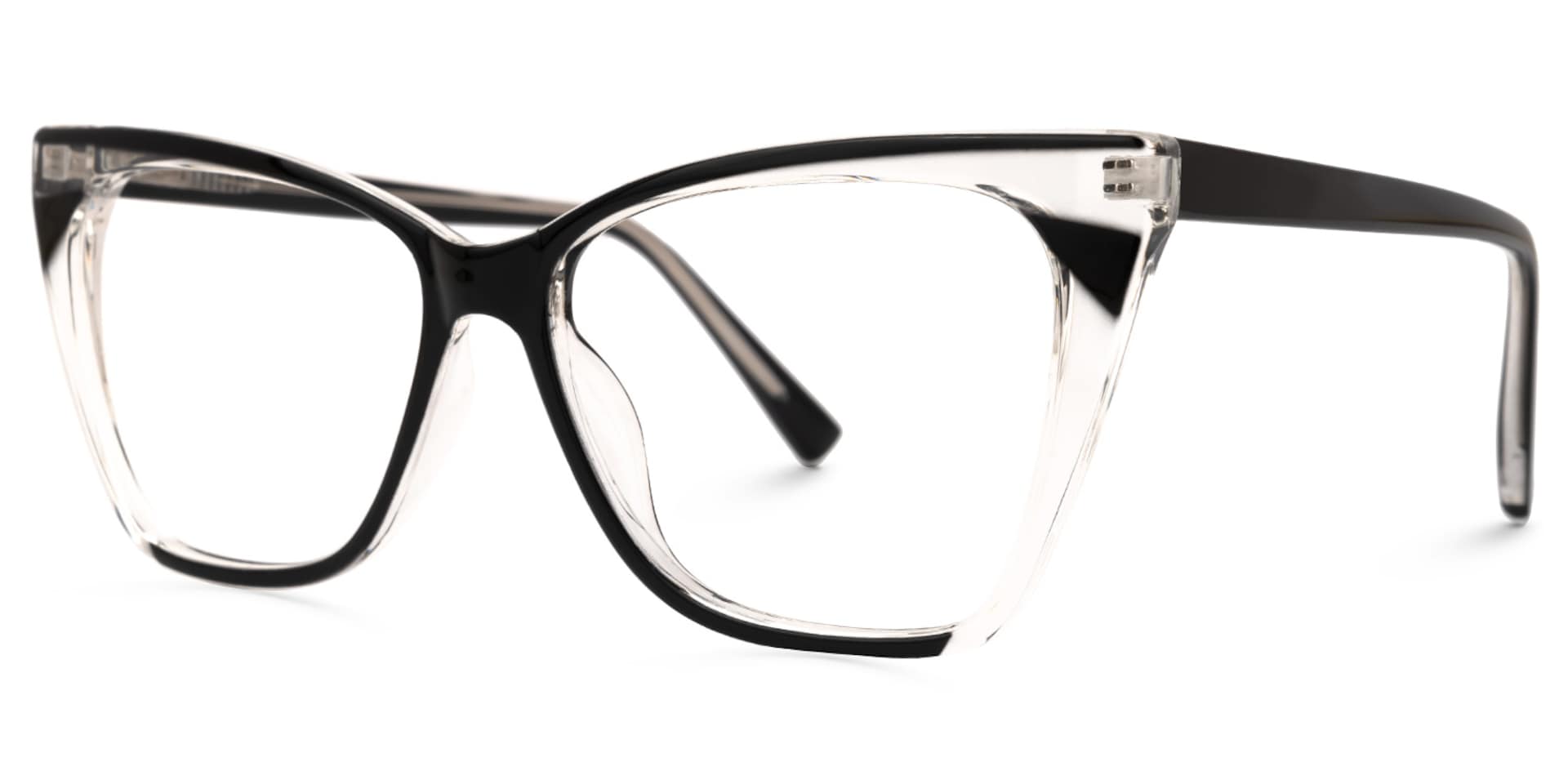 Jomar Cateye Black Glasses | Zeelool Glasses1