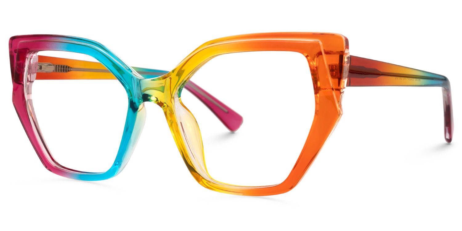 Lorena Geometric Multicolor Glasses | Zeelool Glasses1