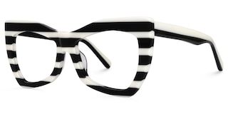 Bernita Geometric Black-White Glasses2