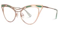 Kaity Cateye Gold Glasses1