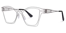 Barajas Cateye Silver Glasses1
