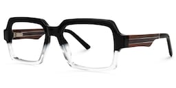 Jack Rectangle Black & Crystal Glasses3