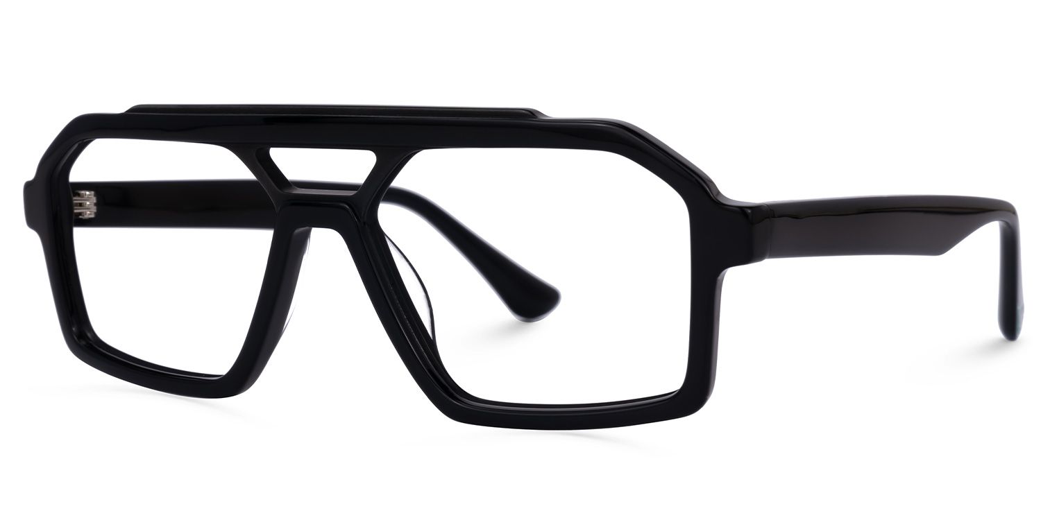 Samira Aviator Black Glasses | Zeelool Glasses1