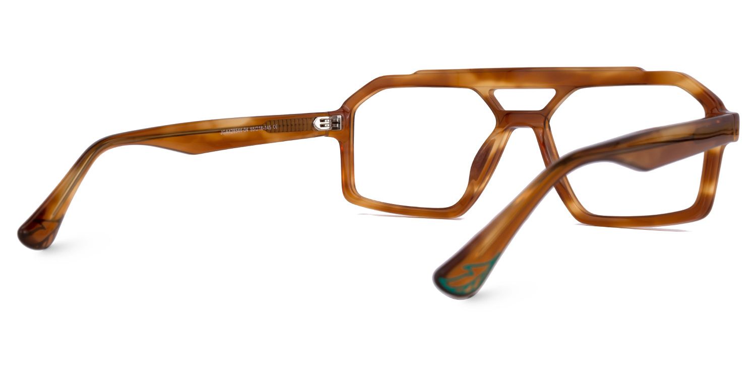 Samira Aviator Brown Glasses | Zeelool Glasses3