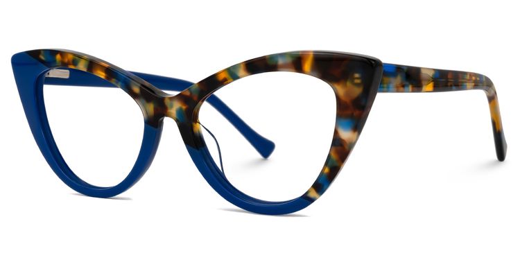 Maxine Cateye Blue Glasses