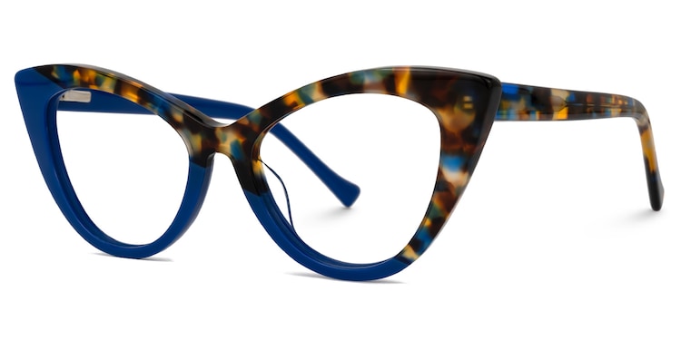 Maxine Cateye Blue Glasses