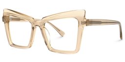 Conie Cateye Beige Glasses1