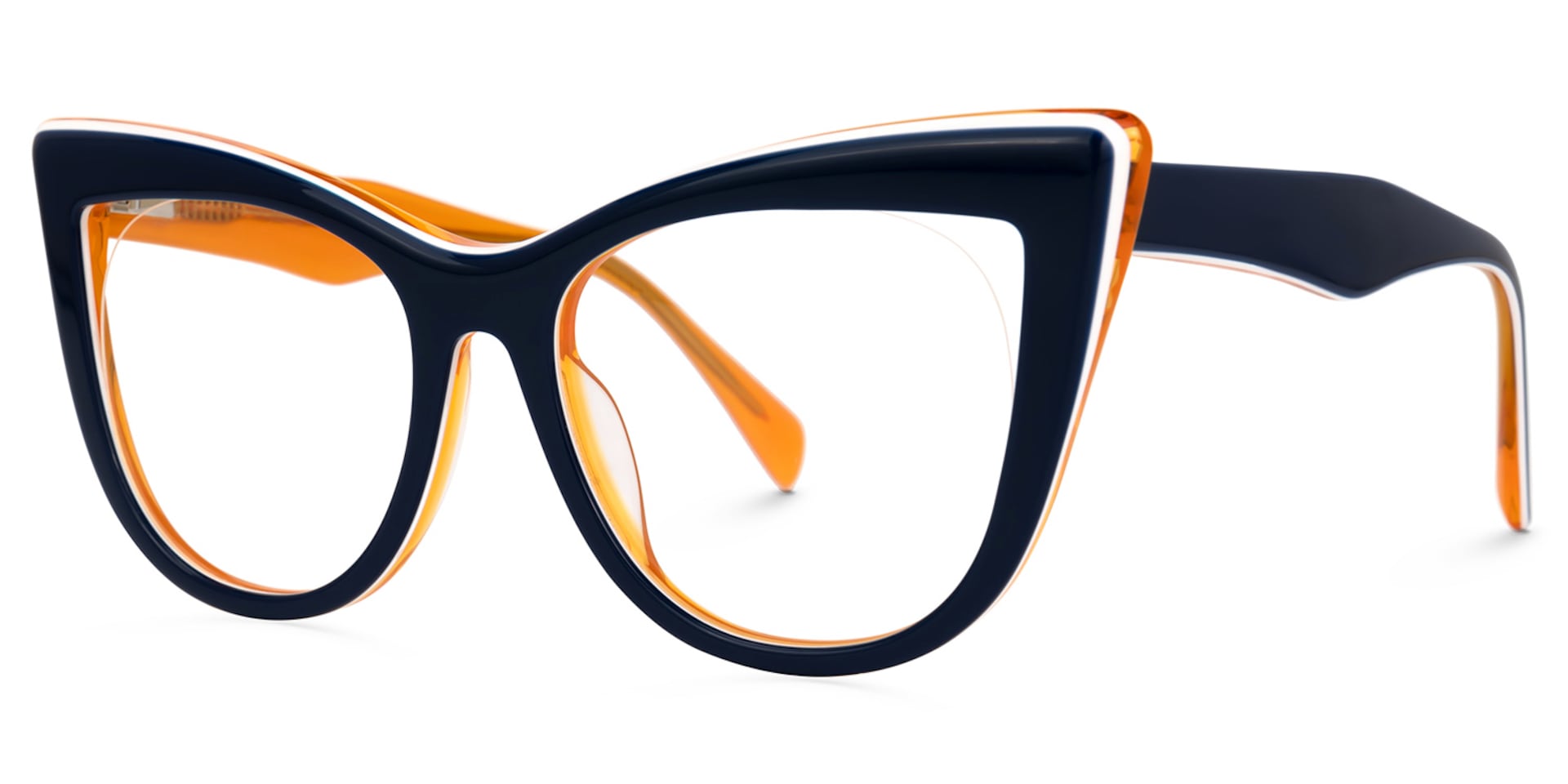 Aecila Cateye Dark-Blue Glasses | Zeelool Glasses1