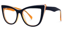 Aecila Cateye Dark-Blue Glasses1