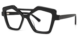 Keawna Geometric Black Glasses1