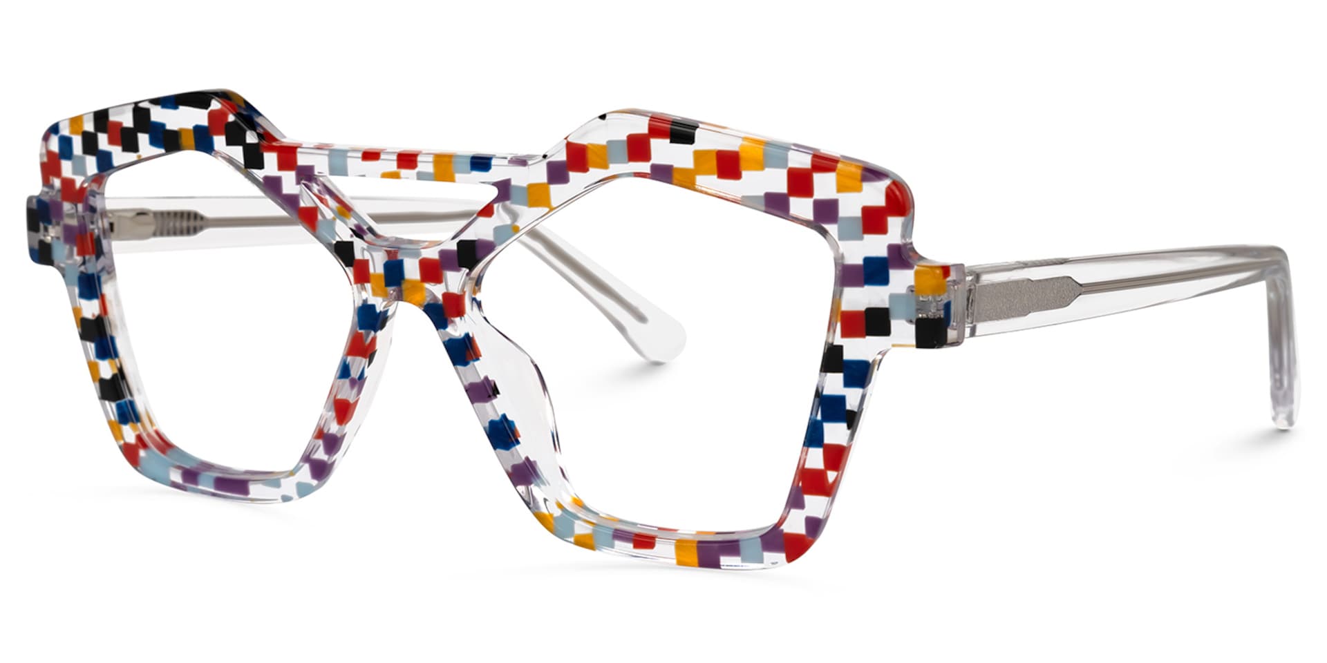 Keawna Geometric Multicolor Glasses | Zeelool Glasses1