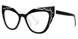 Kandice Cateye Black Glasses1