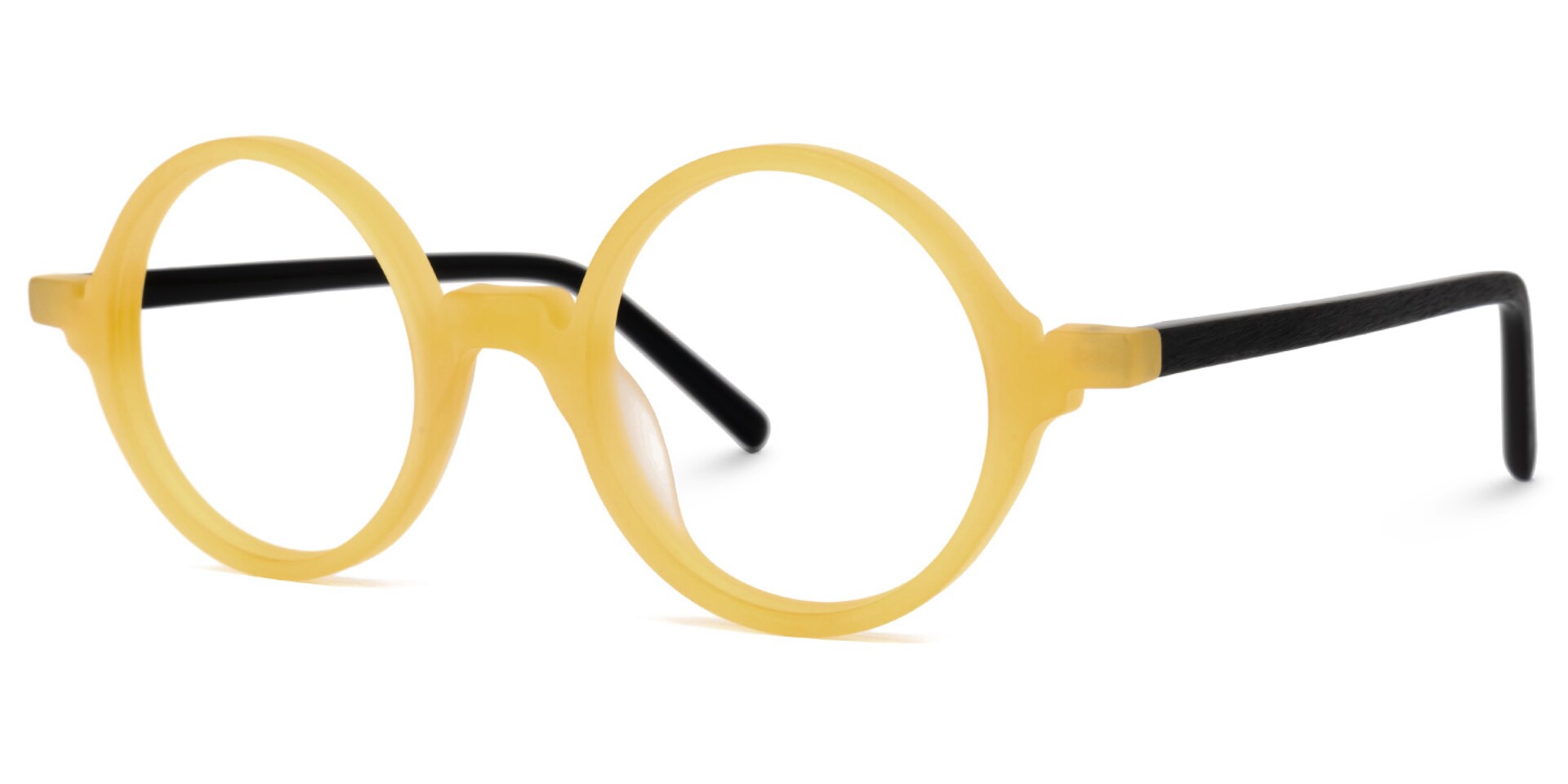 Otto Round Yellow Glasses | Zeelool Glasses1