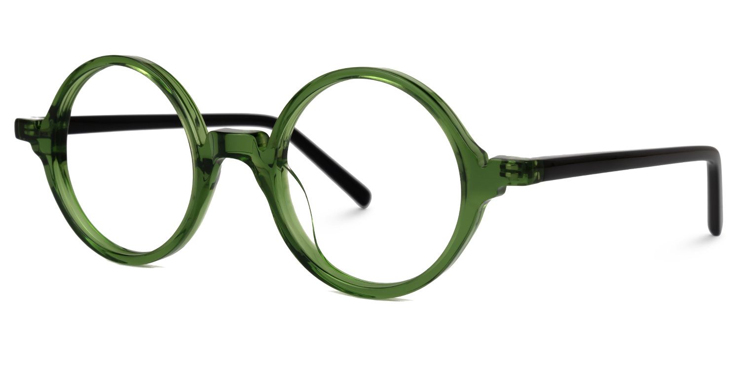 Otto Round Green Glasses | Zeelool Glasses1