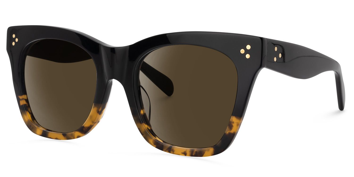 Rectangle Light Amber Glasses | Zeelool Eyeglasses1