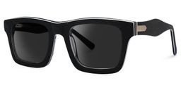 Riley Rectangle Dark-Gray Sunglasses1