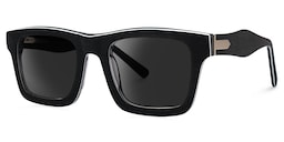 Riley Rectangle Dark-Gray Sunglasses1