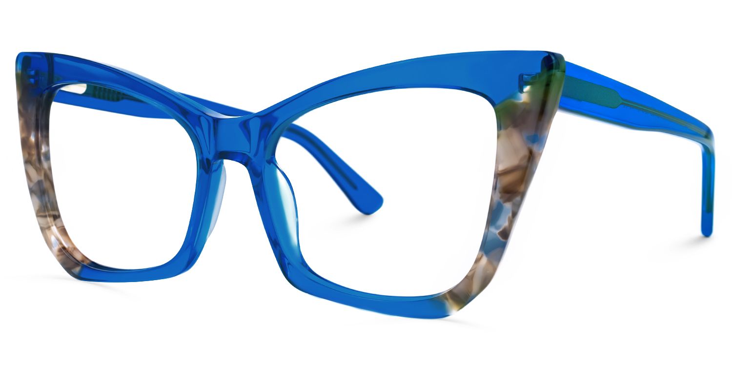 Saniya Cateye Blue Glasses | Zeelool Glasses1