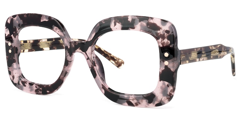 Eloise Square Pink-Tortoise Glasses | Zeelool Glasses2