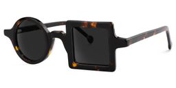 Paola Asymmetric Tortoise Sunglasses1