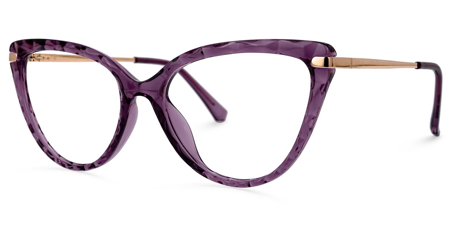 Lucas Cateye Purple Glasses | Zeelool Glasses1