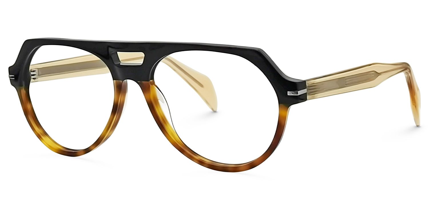 さるハリ Patty Aviator Two-Tone Glasses | Zeelool Glasses