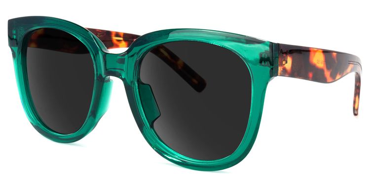 Harrell Square Dark-Green Sunglasses