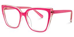 Karki Square Bright-Pink Glasses1