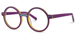 Chantel Round Purple Glasses1