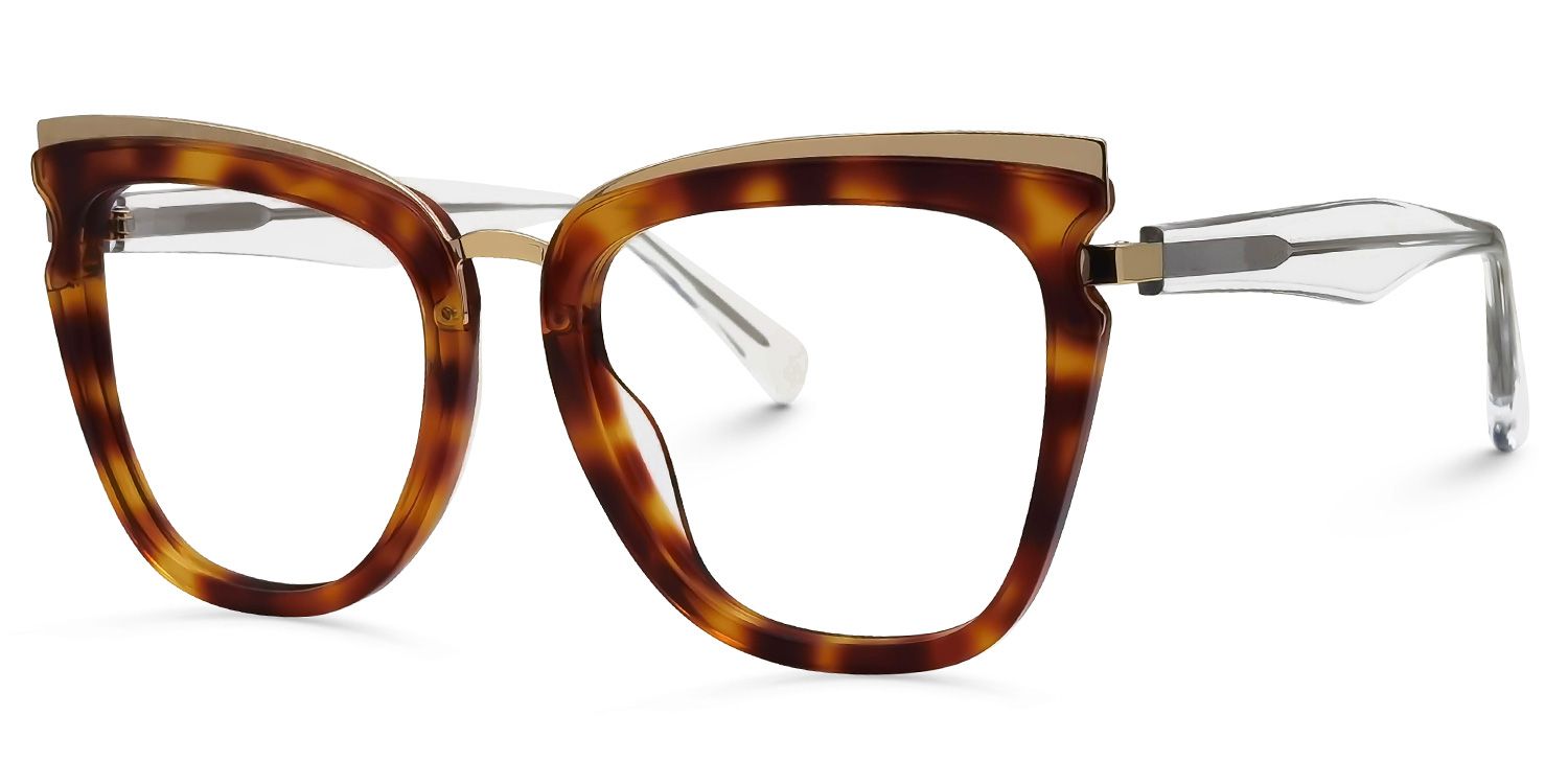 Vitez Square Tortoise Glasses | Zeelool Glasses1
