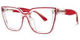 Mirta Square Red Glasses1