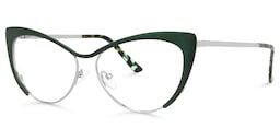 Ellen Cateye Green Glasses1