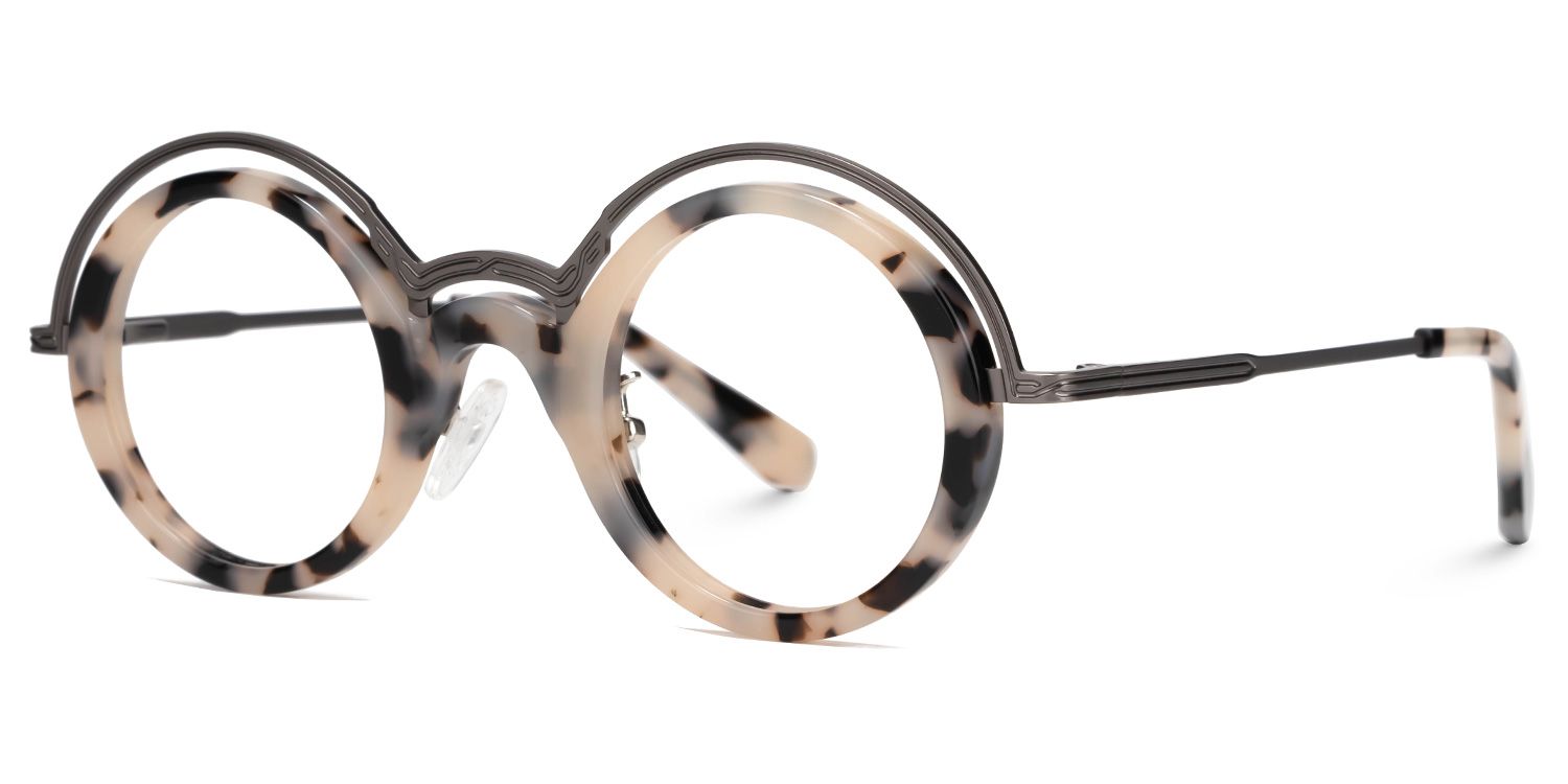 Suzzette Round Tortoise Glasses | Zeelool Glasses1