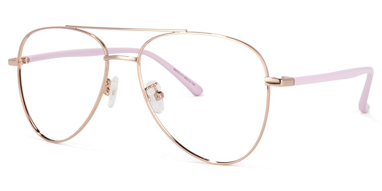 Paige Aviator Rose-Gold Glasses