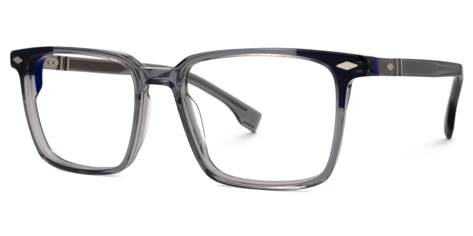 Davila Rectangle Gray Glasses | ZEELOOL Canada1