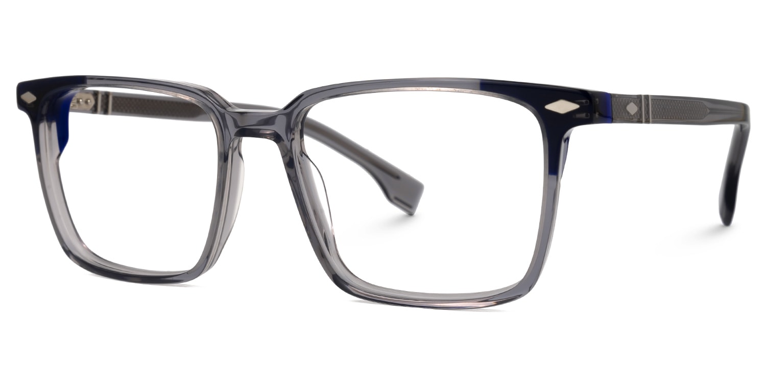 Davila Rectangle Gray Glasses | ZEELOOL Canada1