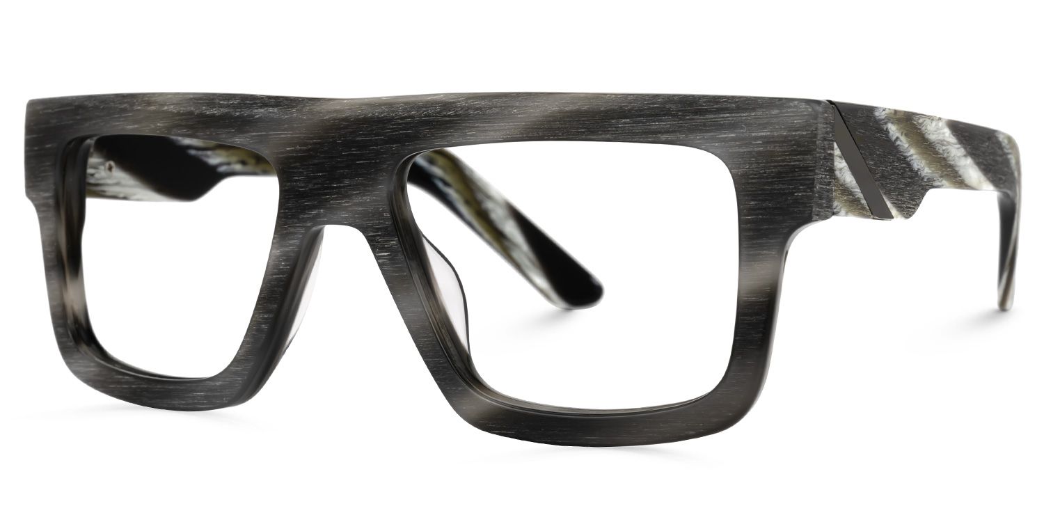 Tavasha Rectangle Gray Glasses | Zeelool Glasses1