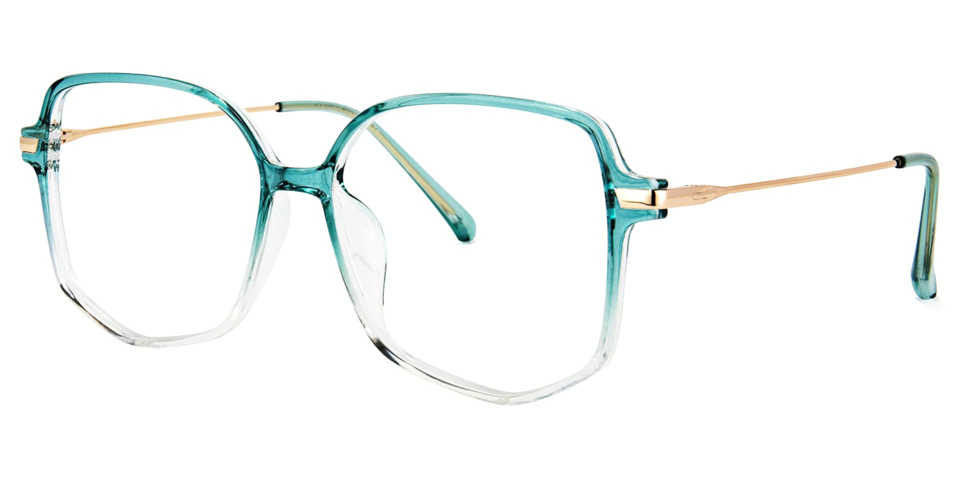 Payton Green Geometric Frame Glasses | Zeelool2
